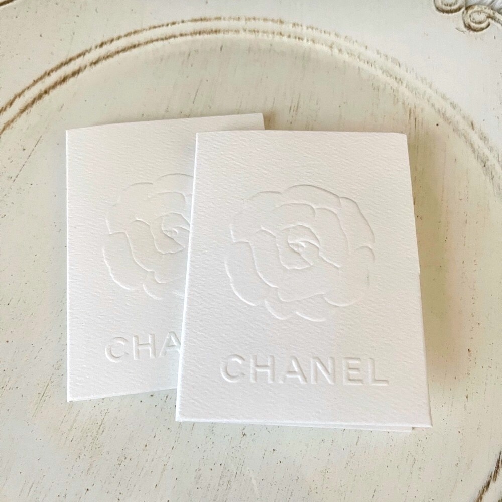 CHANEL White Embossed Stationery